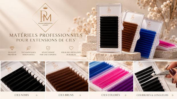 Polina Morozova Luxury — matériaux professionnels pour extensions de cils